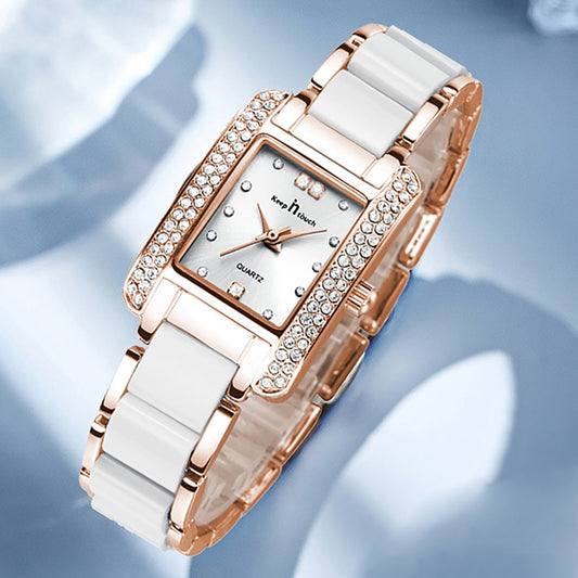 Fashion Women Watch Square Diamond Bracelet Wrist Watch For Women Luxury Casual Women&#39;s Watch As A Gift With Box Montre Femme