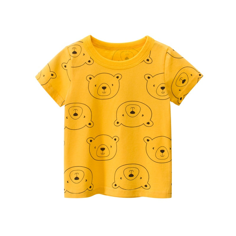 Cotton Children Kids T-shirt For Boys a Boy T Shirt Girls Tops Cartoon Baby Clothes Tee Short Sleeve Child&#39;s Shirts New 2021