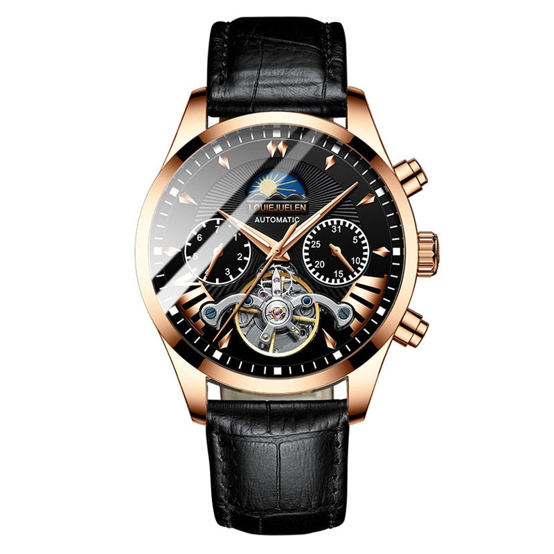 BELUSHI Men Watches New Luxury Automatic Watch Luminous Waterproof Stainless Steel Business Mechanical Wristwatch Relojes Hombre
