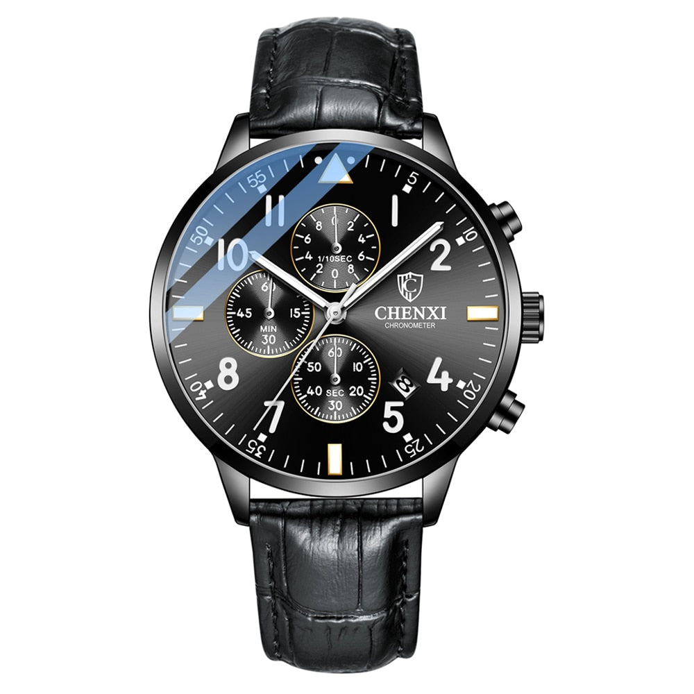 CHENXI Fashion New Men Watches Sport Waterproof Top Brand Luxury Chronograph Quartz Watch Full Steel Men Clock Relogio Masculino