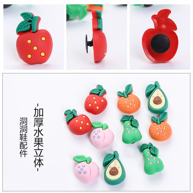 Shoe Charms Decoration - Best 10pcs/set Shoe Charms Decoration Buckle carton chocolate ice cream fruit acrylic M JIBZ DIY combiation for croc friend gift
