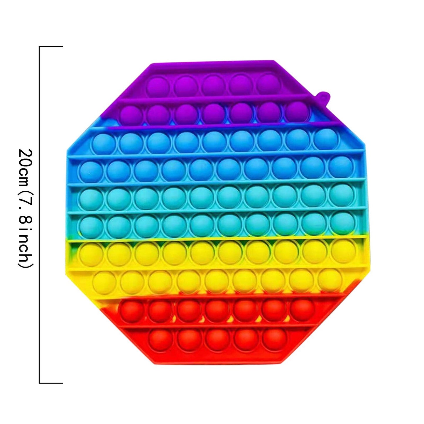 20*20cm Giant Pop Big Size Antistress Push Pop Bubble Fidget Toys Luminous Large Simpl Dimmer Figet Toy Kids Tie Dye Game