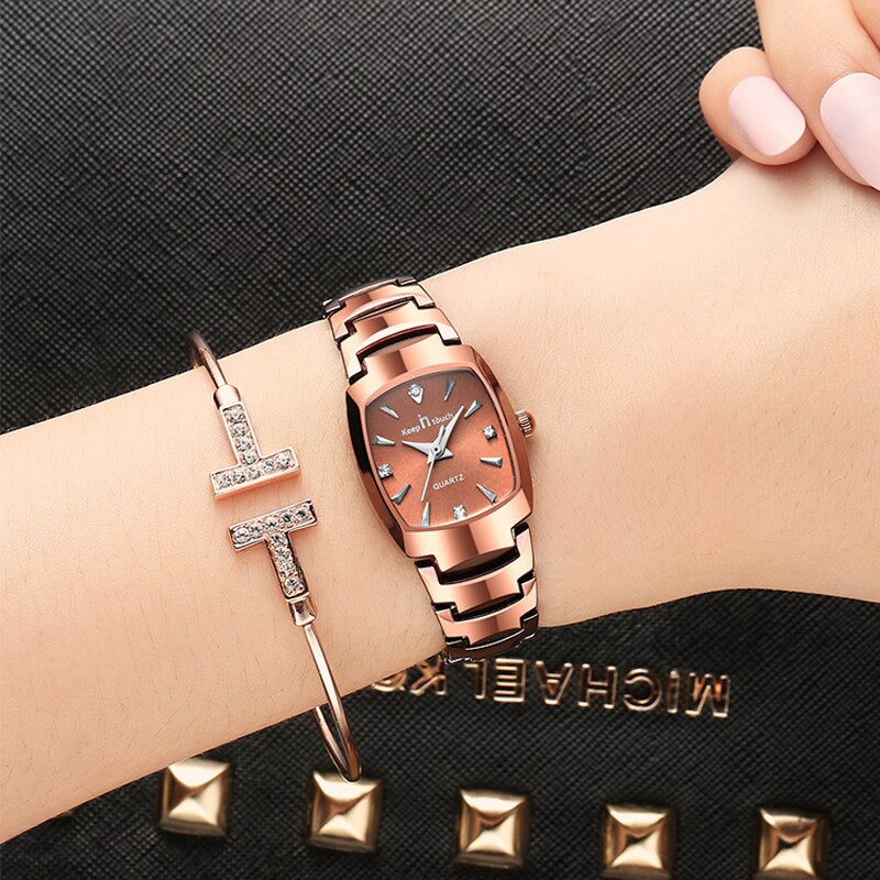 Montre Femme Fashion Square Small Dial Watch For Women Japanese Quartz Movement Stainless Steel Ladies Watch Luxury Woman Watch