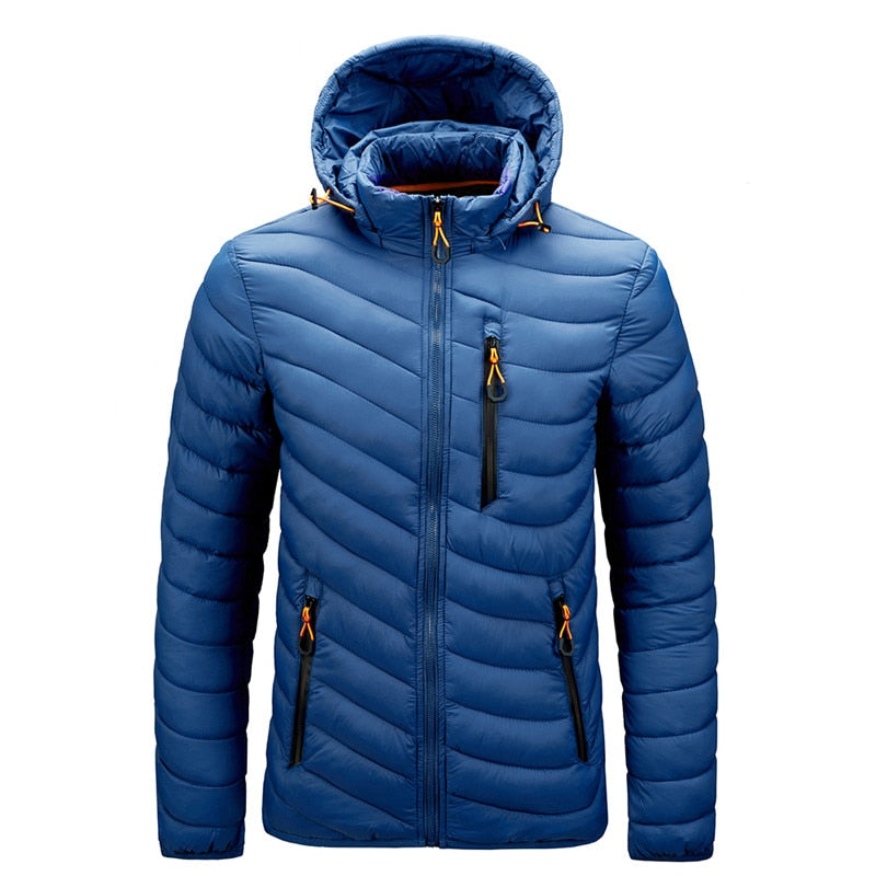 Winter Warm Waterproof Jacket Men, New Autumn Thick Hooded Parkas, Men's Fashion Casual Slim Jacket Coat Men