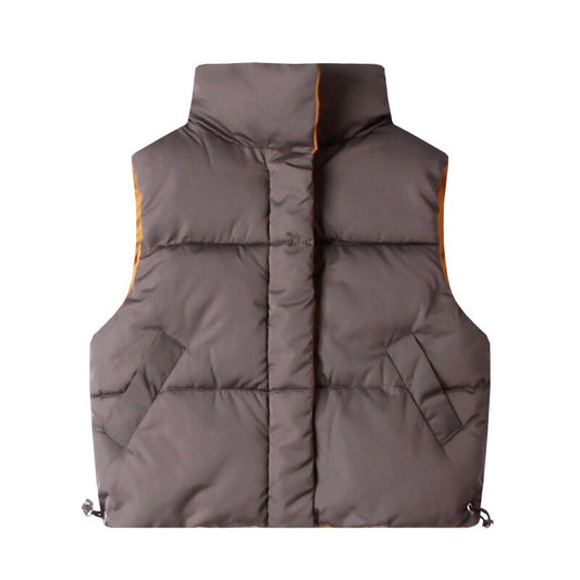 2021 Autumn Winter Girls Warm Vest Boys Thicken Waistcoat Kids Outerwear Vest Children Shiny Down Cotton Jackets Vest For 3-8 Y