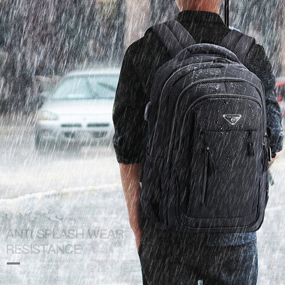 Large 15.6 Inch /17.3 Inch Laptop Backpack USB Men Computer SchoolBag  Business Bag Oxford Waterproof Rucksack College Daypack
