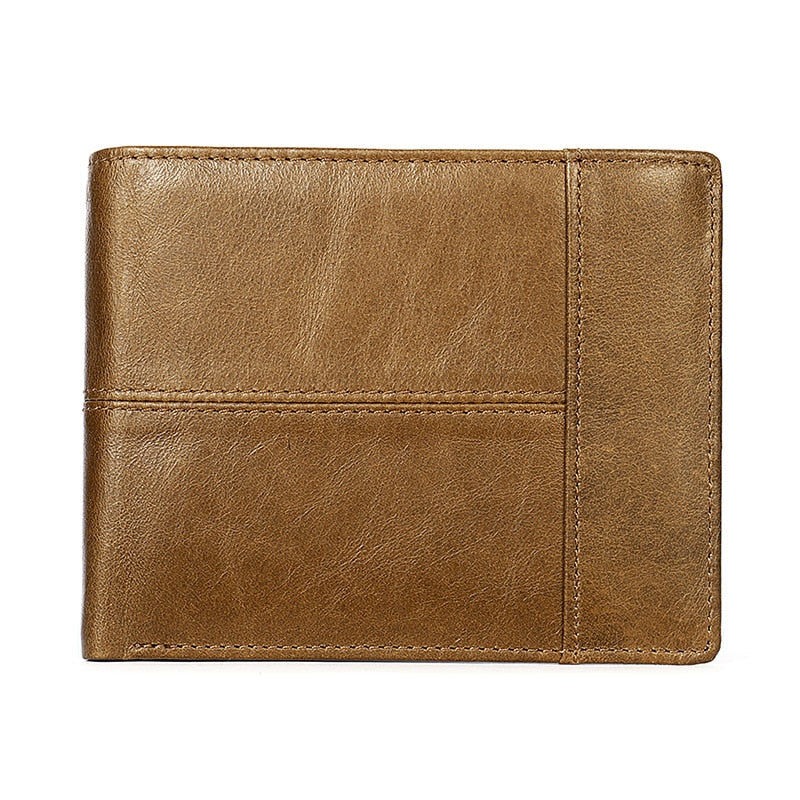 High Quality Men&#39;s Wallet Genuine Leather Wallets Men Splice Zipper Money Bag with Coin Pocket Male Purse Cards photo Holder