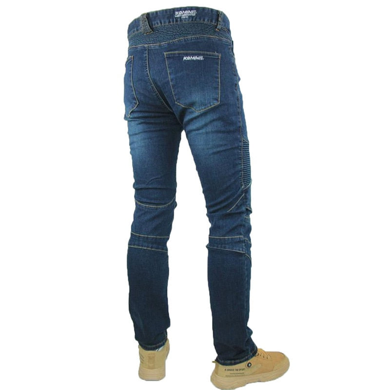 Jeans - Brand New 4 Season Motorcycle Leisure Motocross Pants Outdoor Riding Jeans With Obscure Protective Equipment Knee Gear Hip Pads
