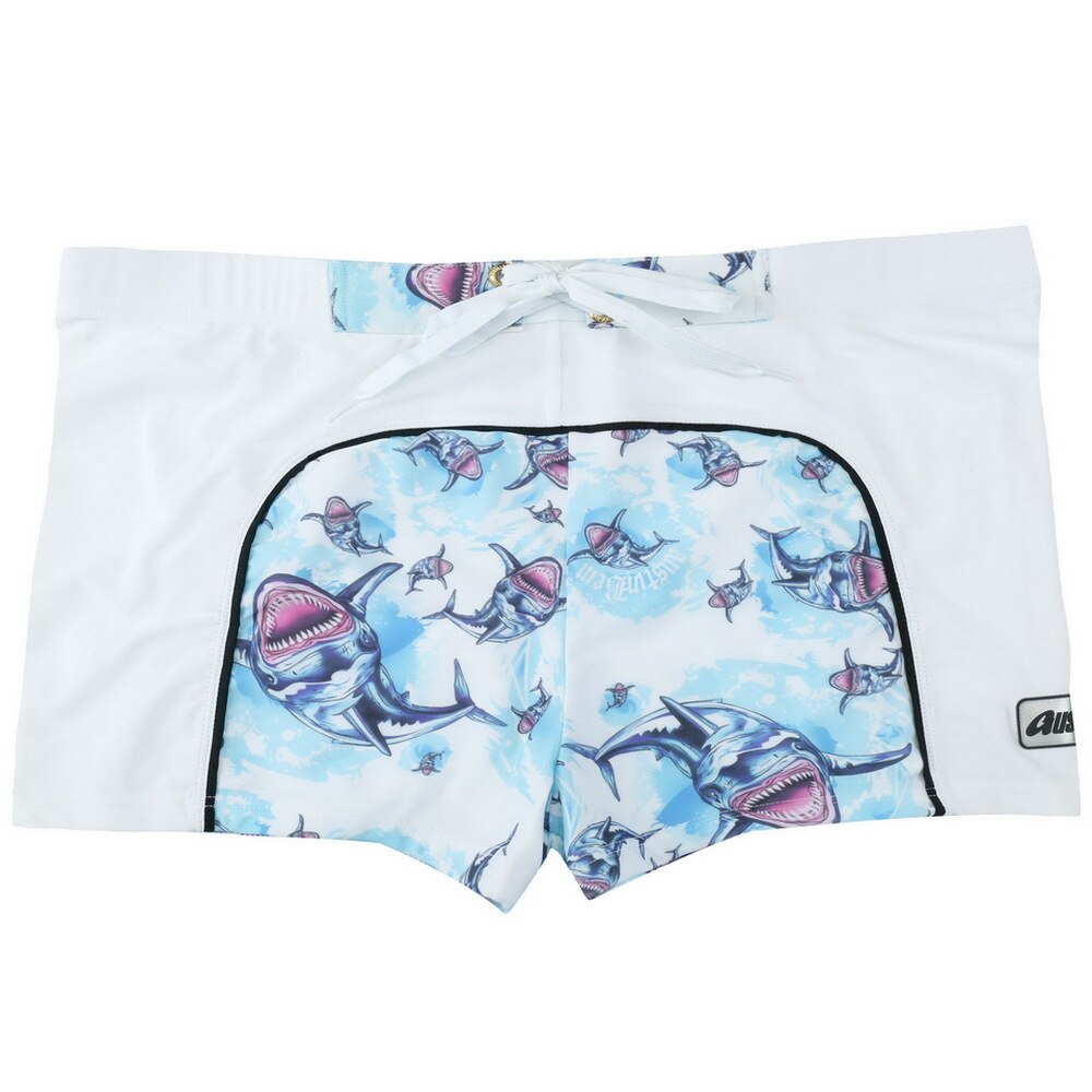 Heavywood Summer Men&#39;s Swimming Trunks Waterproof Swimwear Shorts Color Printed Nylon Boxer Swimsuit Male Swim Surf Beach Shorts