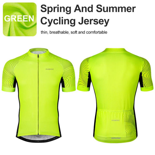 INBIKE Pro Cycling Jersey Summer Breathable MTB Bike Clothes Quick-Dry Men Women T-Shirt ciclismo Racing Bicycle Clothing JS001