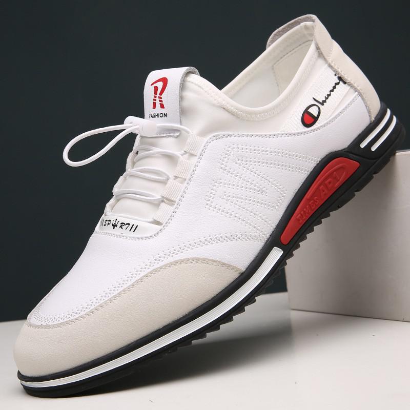 New Fashionable new breathable summer men&#39;s casual leather shoes, increased by 6CM