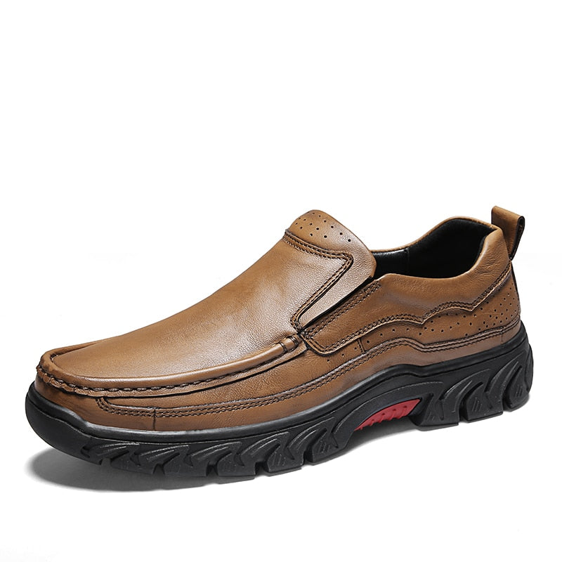 New High Quality Business Men&#39;s Shoes 100% Genuine Leather Casual Shoes Fashion Work Shoes Cow Leather Loafers Plus Size 38-48
