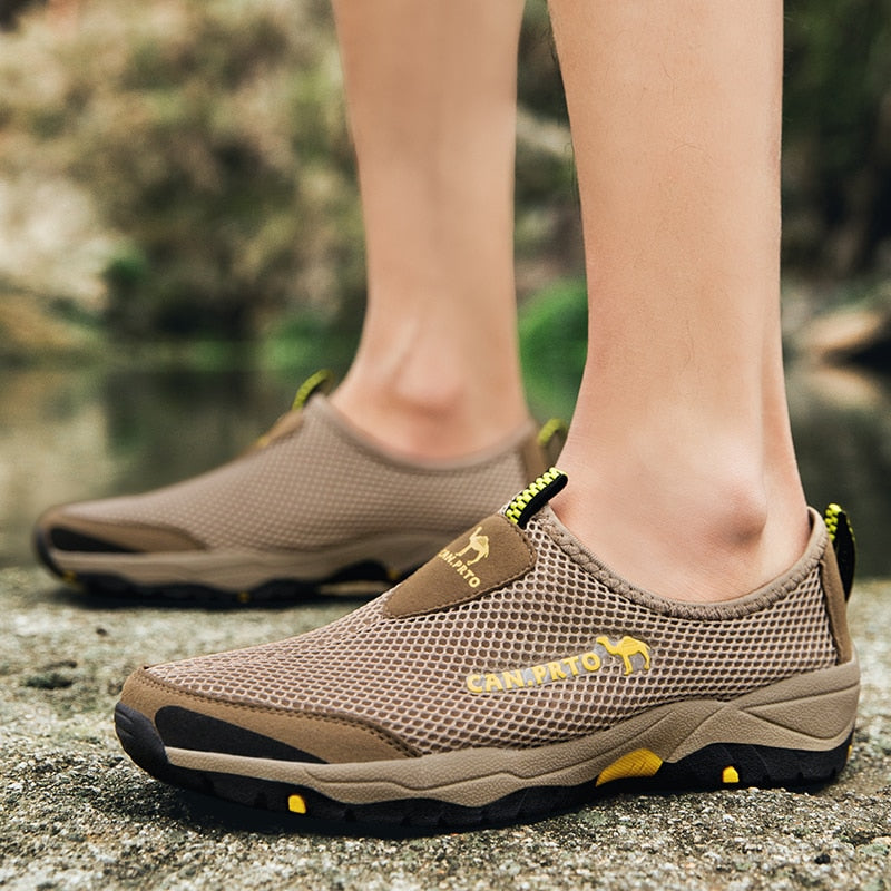 Summer Mesh Shoes Men Sneakers Plus Size Lightweight Breathable Walking Footwear 2023 New Slip-On Comfortable Casual Men&#39;s Shoes