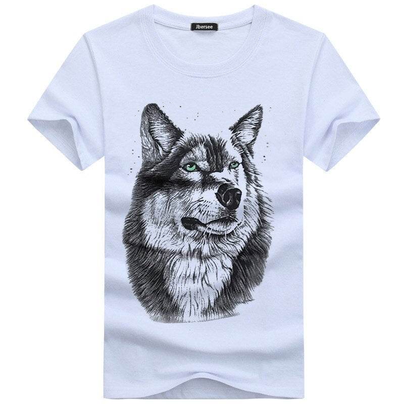 One Piece Summer Men T-shirts Tee Shirt Cotton Casual Men Tshirt 5XL Short Sleeve 3D T Shirt for Men Wolf Men T-shirt homme