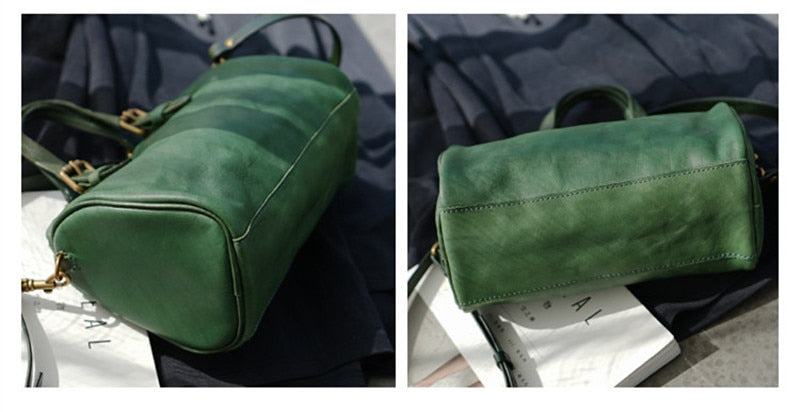 PNDME fashion vintage genuine leather women&#39;s handbag casual high quality real cowhide daily party ladies shoulder messenger bag