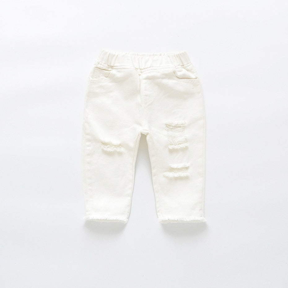 Jeans Girl Toddler Boys Girls Ripped Jeans Pants Spring Autumn Jeans For Kids Casual Style Clothes For Girls