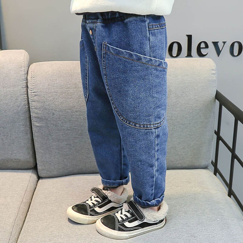 Baby Jeans Solid Color Jeans For Girls Spring Autumn Jeans Boy Girl Casual Style Toddler Girl Clothes
