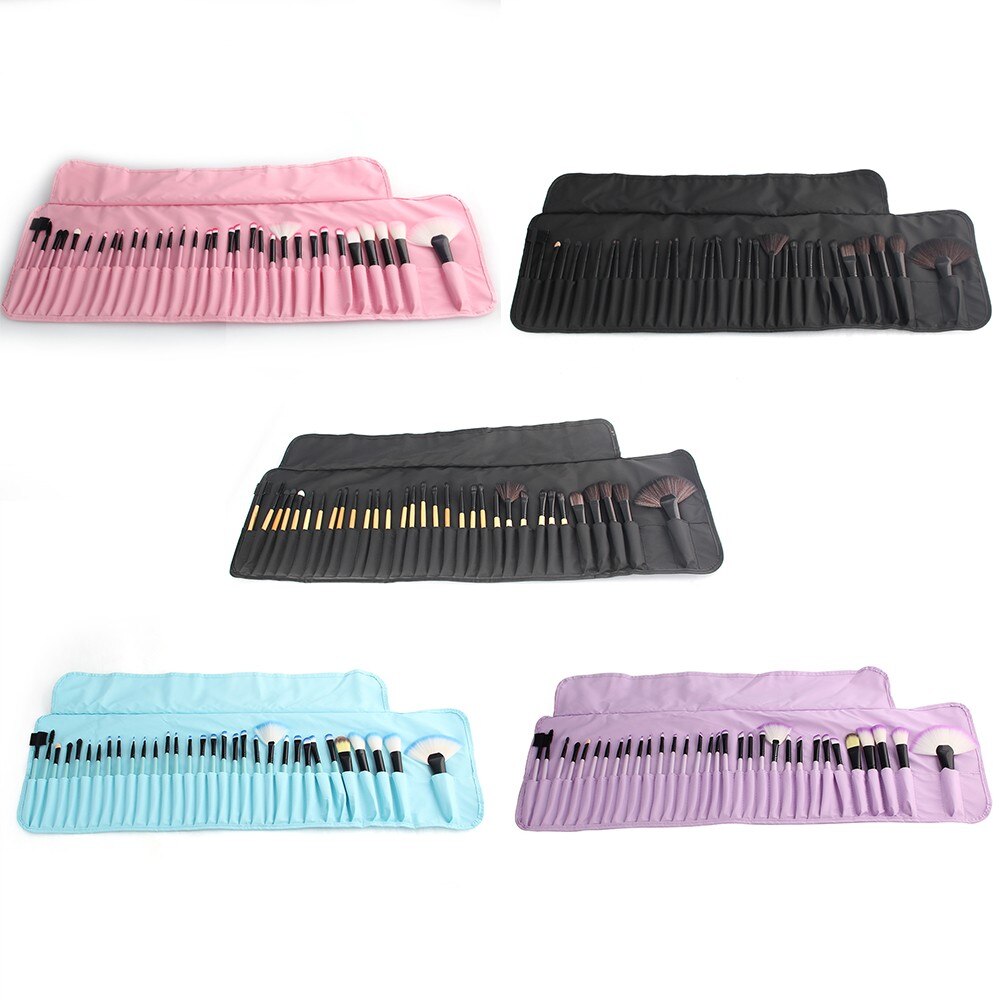 32Pcs Makeup Brush Sets Professional Cosmetics Blusher Tools Eyebrow Powder Makeup Sponge Soft Hair Foundation Shadows With Bag