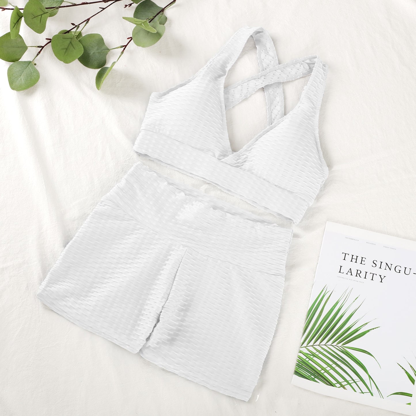 NORMOV Anti Cellulite 2/3PCS Long Seamless Yoga Set Gym Set Women Fitness High Waist Leggings Shorts Bra Skinny Sports Set Gym