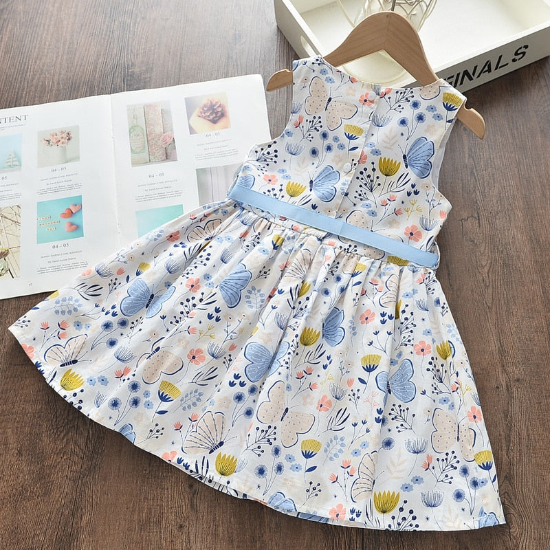 Menoea Toddler Dresses 2021 Summer Style Children Floral Pattern Costume Girl Clothes Kids Dress For Girls Casual Dresses