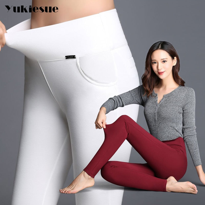 High quality pencil pants capris women 2018 summer style high waist elastic skinny pants female trousers woman pantalon femme