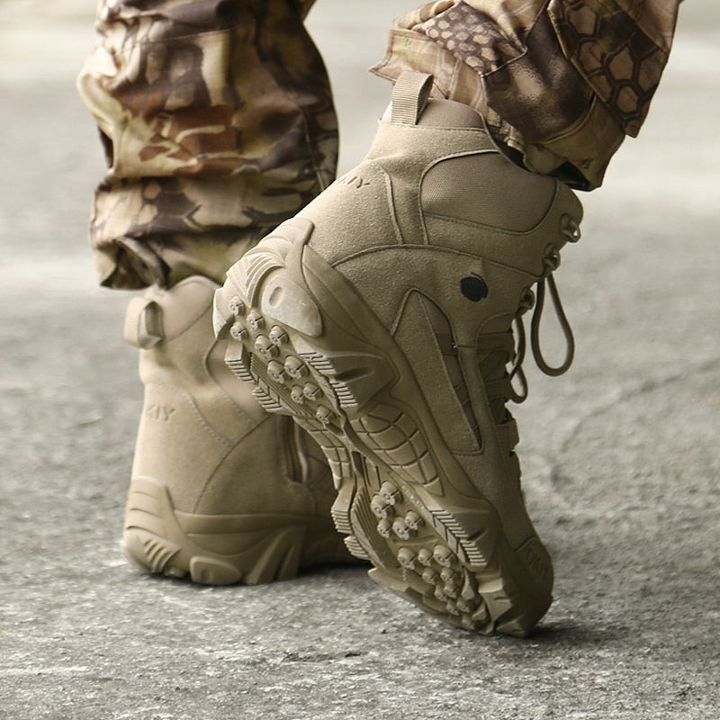 2022 New Footwear Military Tactical Mens Boots Special Force Leather Desert Combat Ankle Boot Army Men&#39;s Shoes Plus Size 39-46