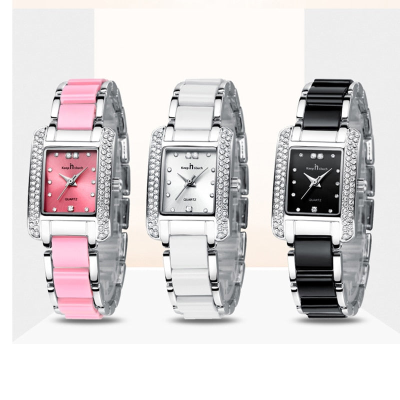 Fashion Women Watch Square Diamond Bracelet Wrist Watch For Women Luxury Casual Women&#39;s Watch As A Gift With Box Montre Femme