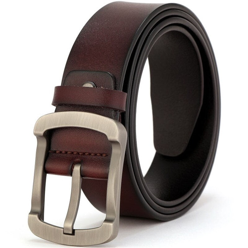 Designer Men Belt Genuine Leather Luxury High Quality For Men New Fashion Classice Vintage Cowskin Pin Buckle Jeans Waist Belt