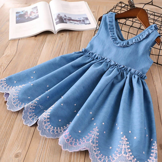 Menoea Toddler Dresses 2021 Summer Style Children Floral Pattern Costume Girl Clothes Kids Dress For Girls Casual Dresses