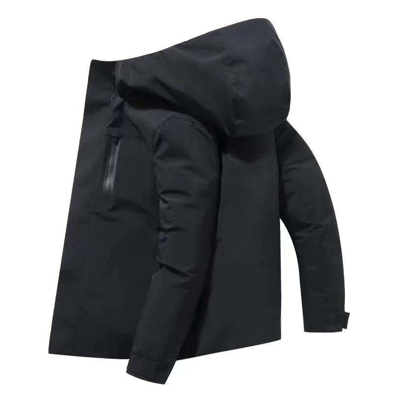 Top Quality White Duck Down Jacket Men Thick Winter 2021 NEW Hat Detached Warm Parka Waterproof Windproof -30 Degrees 3069
