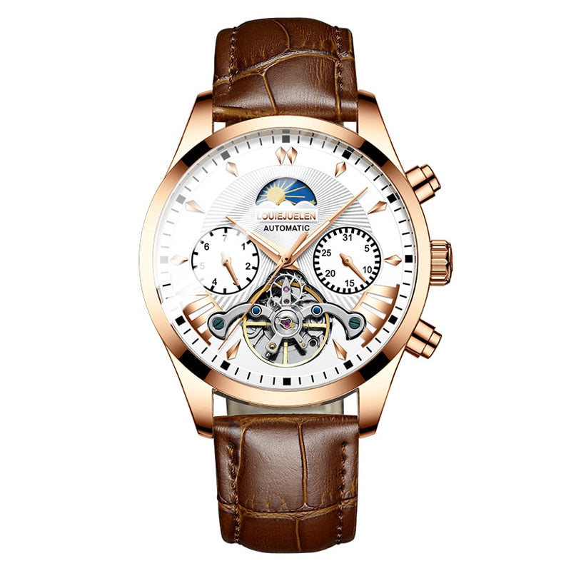 BELUSHI Men Watches New Luxury Automatic Watch Luminous Waterproof Stainless Steel Business Mechanical Wristwatch Relojes Hombre