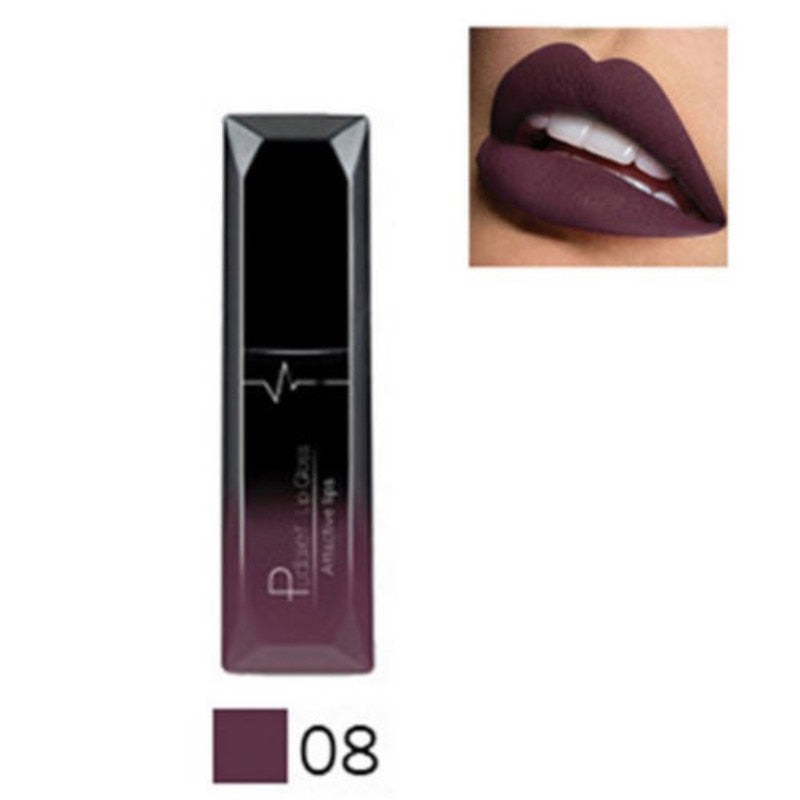 Pudaier Nude Matte Liquid Lipsticks Waterproof Long Lasting Lip Gloss Sexy Red Velvet Lip Tint Women Makeup Cosmetics Batom