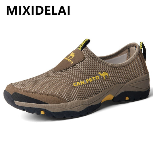 Summer Mesh Shoes Men Sneakers Plus Size Lightweight Breathable Walking Footwear 2023 New Slip-On Comfortable Casual Men&#39;s Shoes