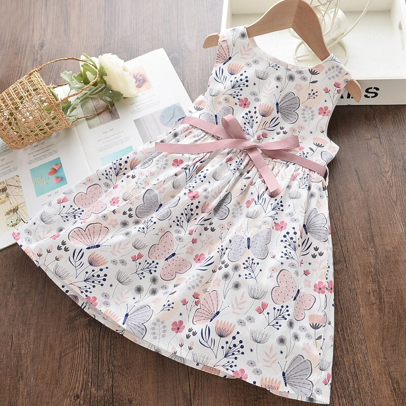 Menoea Toddler Dresses 2021 Summer Style Children Floral Pattern Costume Girl Clothes Kids Dress For Girls Casual Dresses