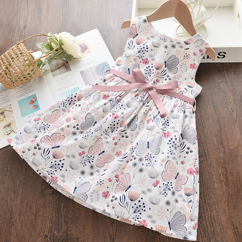 Menoea Toddler Dresses 2021 Summer Style Children Floral Pattern Costume Girl Clothes Kids Dress For Girls Casual Dresses