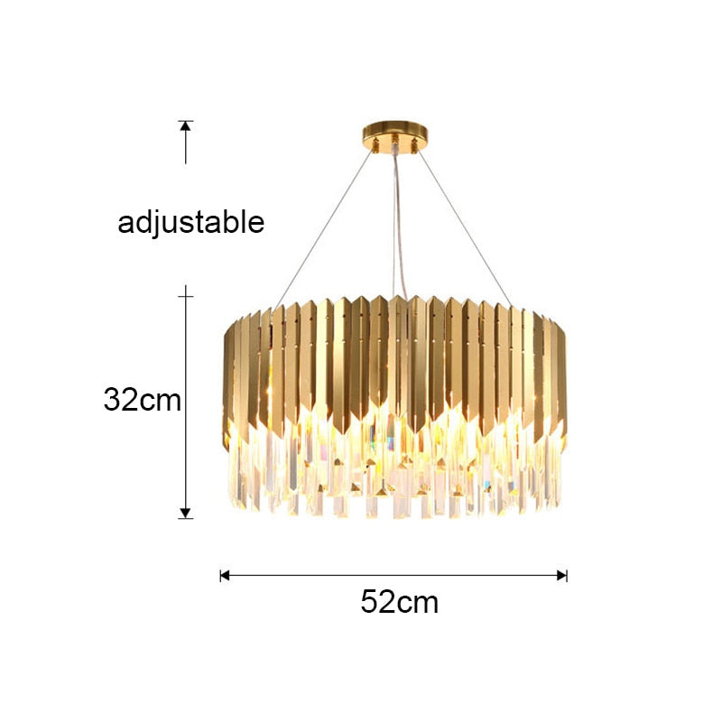 Nordic Modern Oval Round Crystal Ceiling Chandelier Restaurant Led Lights Luxury Bar Table Lamp Bedroom Living Room Lighting