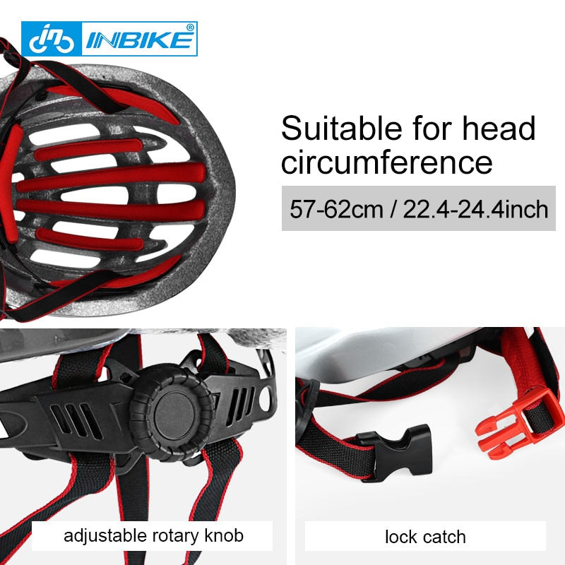 INBIKE Cycling Helmet Ultralight Bicycle Helmets Man with Goggles MTB Bike Helmet Men Women Mountain Road Sport Specialiced MX-3