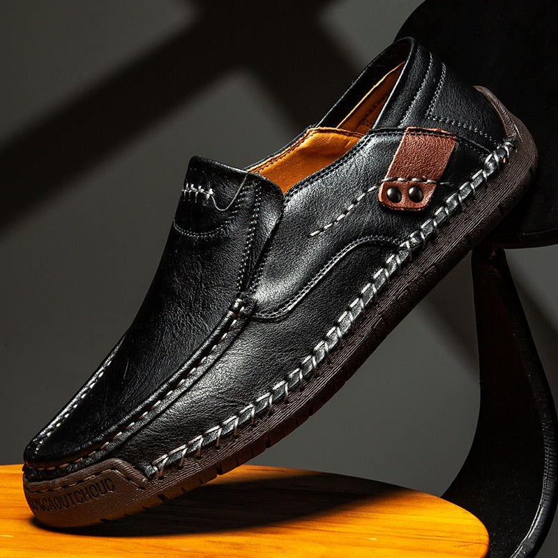 Men&#39;s Casual Shoes Handmade Mens Style Shoes Comfortable Lace Up Men&#39;s Moccasins Breathable Mens Loafers Big Size 48 Sneakers