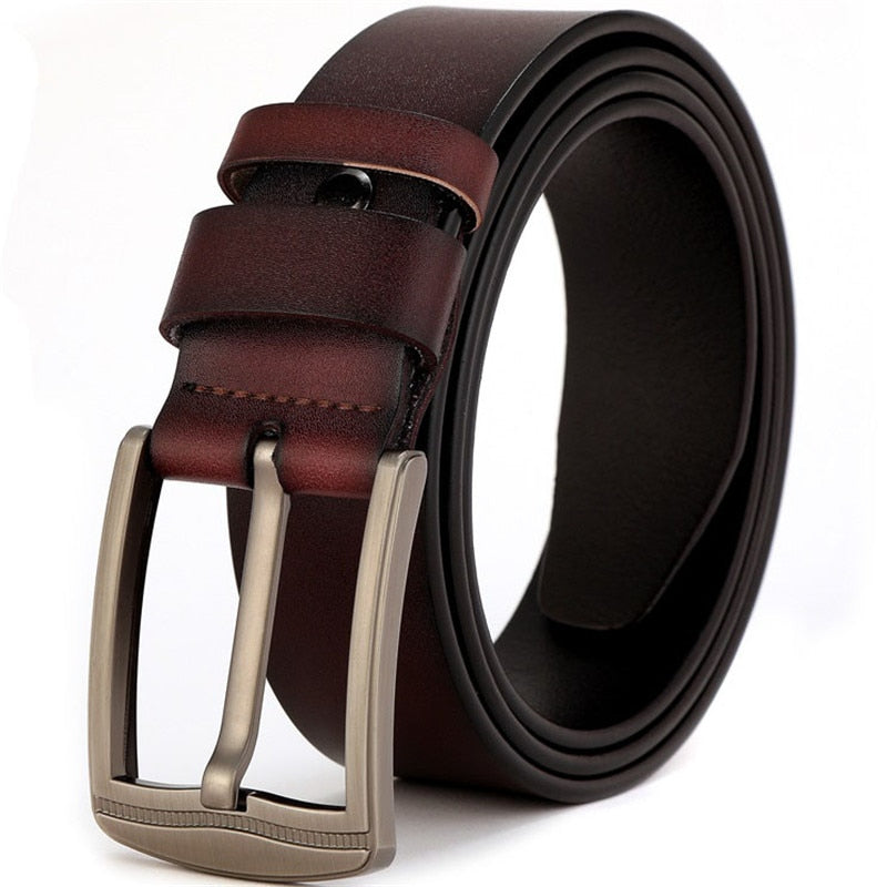 Designer Men Belt Genuine Leather Luxury High Quality For Men New Fashion Classice Vintage Cowskin Pin Buckle Jeans Waist Belt