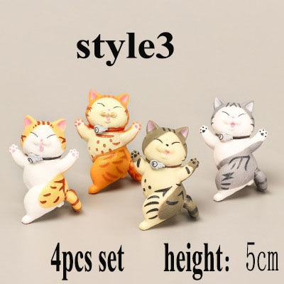 5pcs Set Funny Cat Pen Holder Toy Hold Everything Cat Earphone Bracket Home Decor Festival Decoration Charming Kitty Storage Set