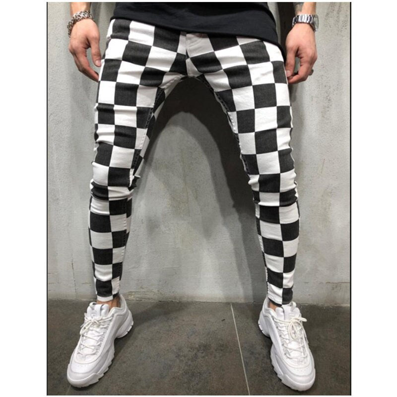 New Mens Black White Striped Casual Pants 2021 Autumn Fashion Joggers Sweatpants Men Track Pants Man Trousers Pantalones Hombre
