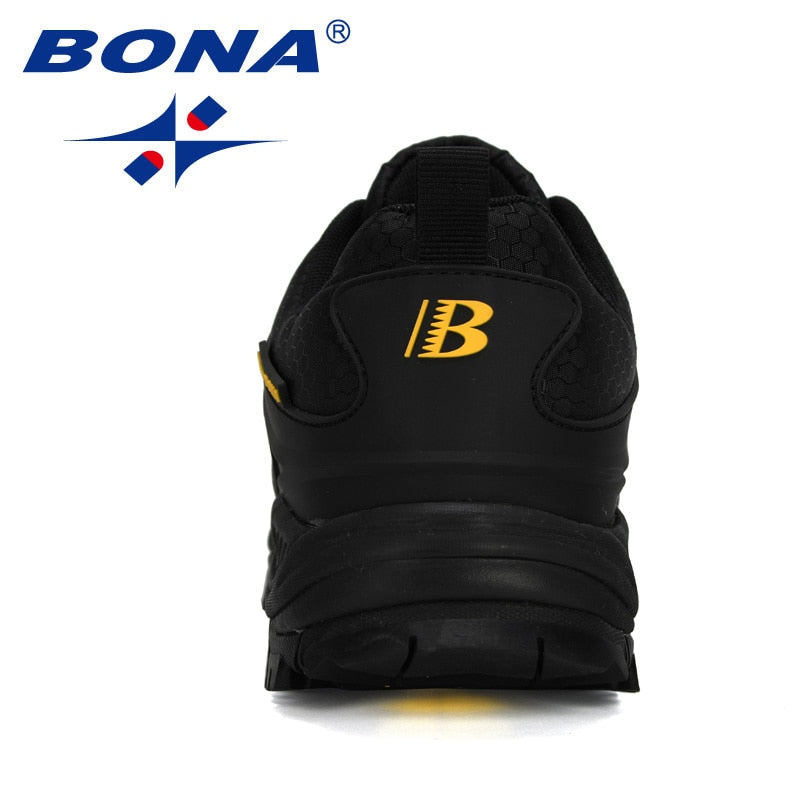 BONA 2020 New Designers Popular Hiking Shoes Man Nubuck Leather Mesh Outdoor Men Sneakers Climbing Shoes Men Sport Shoes Trendy
