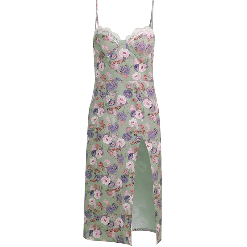 Instahot European and American-Style Lace Floral Dress