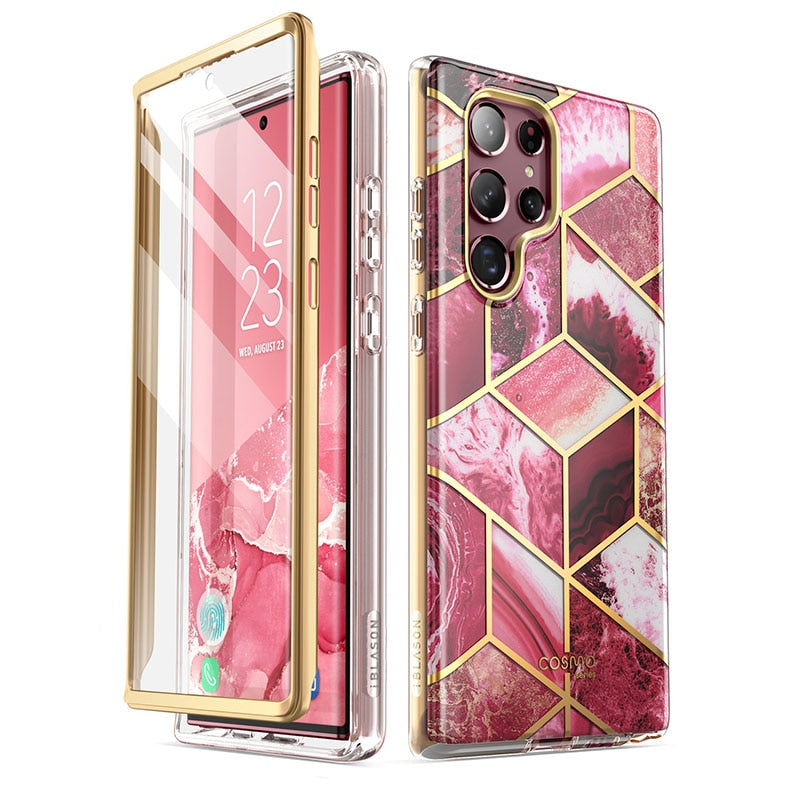 For Samsung Galaxy S22 Ultra Case 5G (2022 Release) I-BLASON Cosmo Slim Stylish Protective Case with Built-in Screen Protector