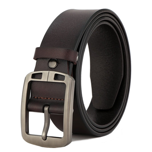 Men&#39;s Belt, Cowhide Leather, Luxury High Quality Pin Buckle Genuine Leather Vintage Fancy Jeans Designer High Quality