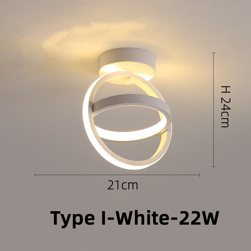Modern LED Aisle Ceiling Lights Black White Corridor Light Balcony Lights Ceiling Lamp For Bedroom Living Room Home Lighting