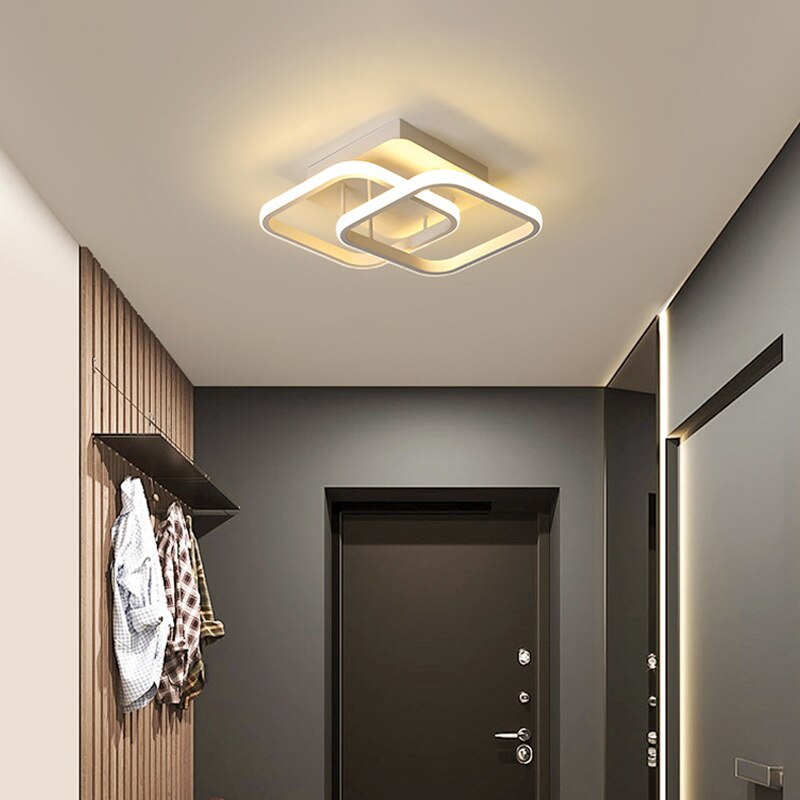 Modern LED Aisle Ceiling Lights Black White Corridor Light Balcony Lights Ceiling Lamp For Bedroom Living Room Home Lighting