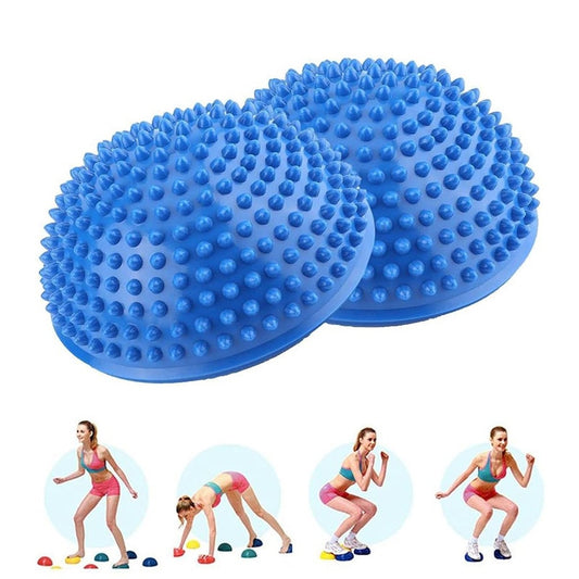 2 Pcs Foot Massage Ball PVC Inflatable Yoga Half Balls Anti-Slip Massage Point Fit Exercise Balance For Home Gym Fitness Pilates