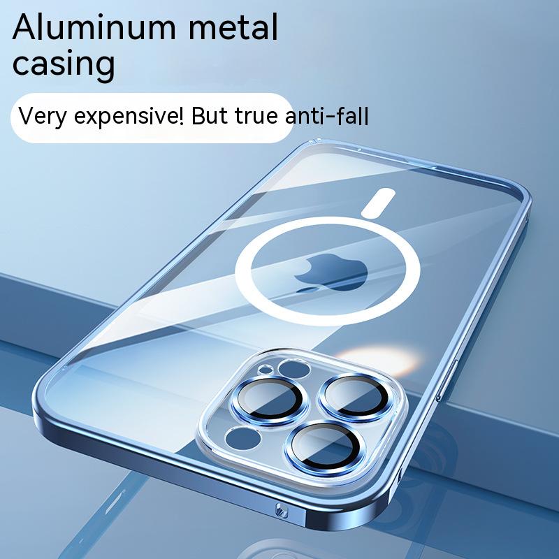 Metal Magnetic Phone Case For iPhone 14 12 13 Pro Max For Wireless Charging Magsafe case iPhone 14 Pro Max Aluminium alloy Cover