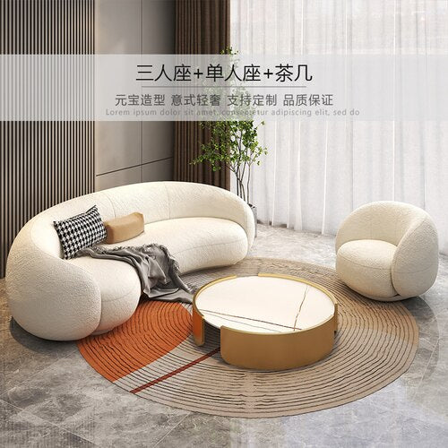 Minimalist 3 Seater Sofa Stretch Xxl Unusual Adults Couch White Curved Module Lazy Ergonomic Canape Salon Living Home Furniture
